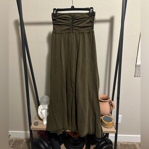 NWT Free People Melanie Convertible Skirt / Dress | Olive